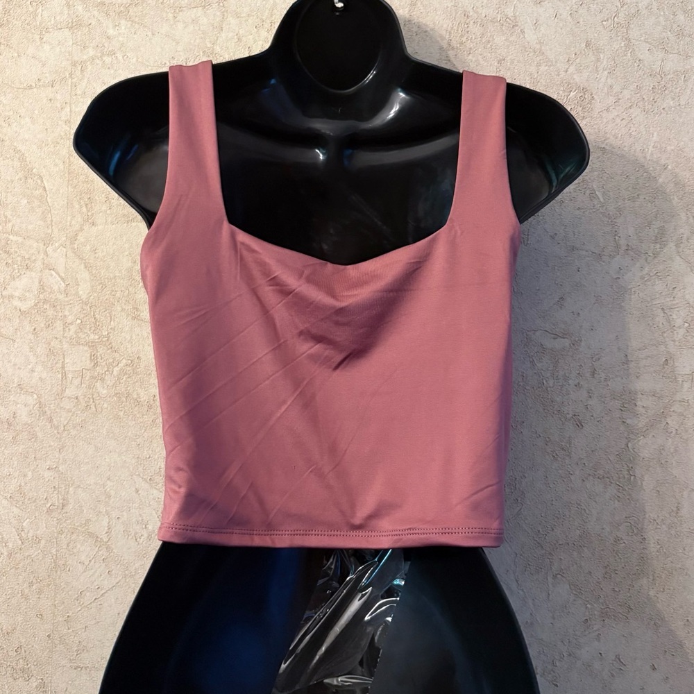 The Workshop Pink Sleeveless Crop Tank Top(Pit to pit 16” Length 16”) - Picture 2 of 4